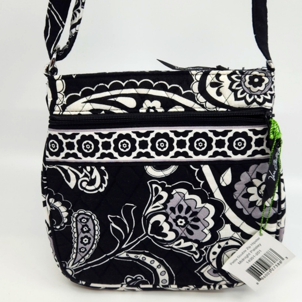 Vera Bradley NWT Floral Black and White Crossbody - Picture 9 of 10